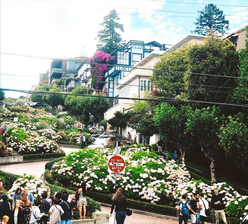 Lombard St one day in San Francisco
