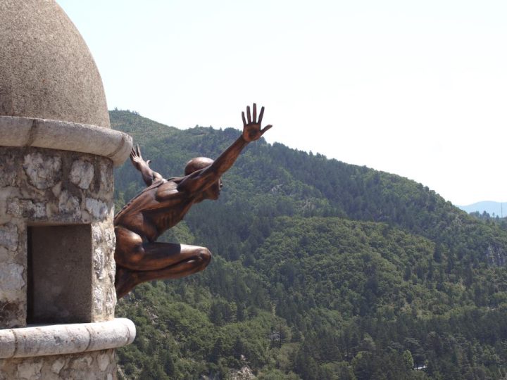 Art Sculpture at the Citadel in Sisteron, France