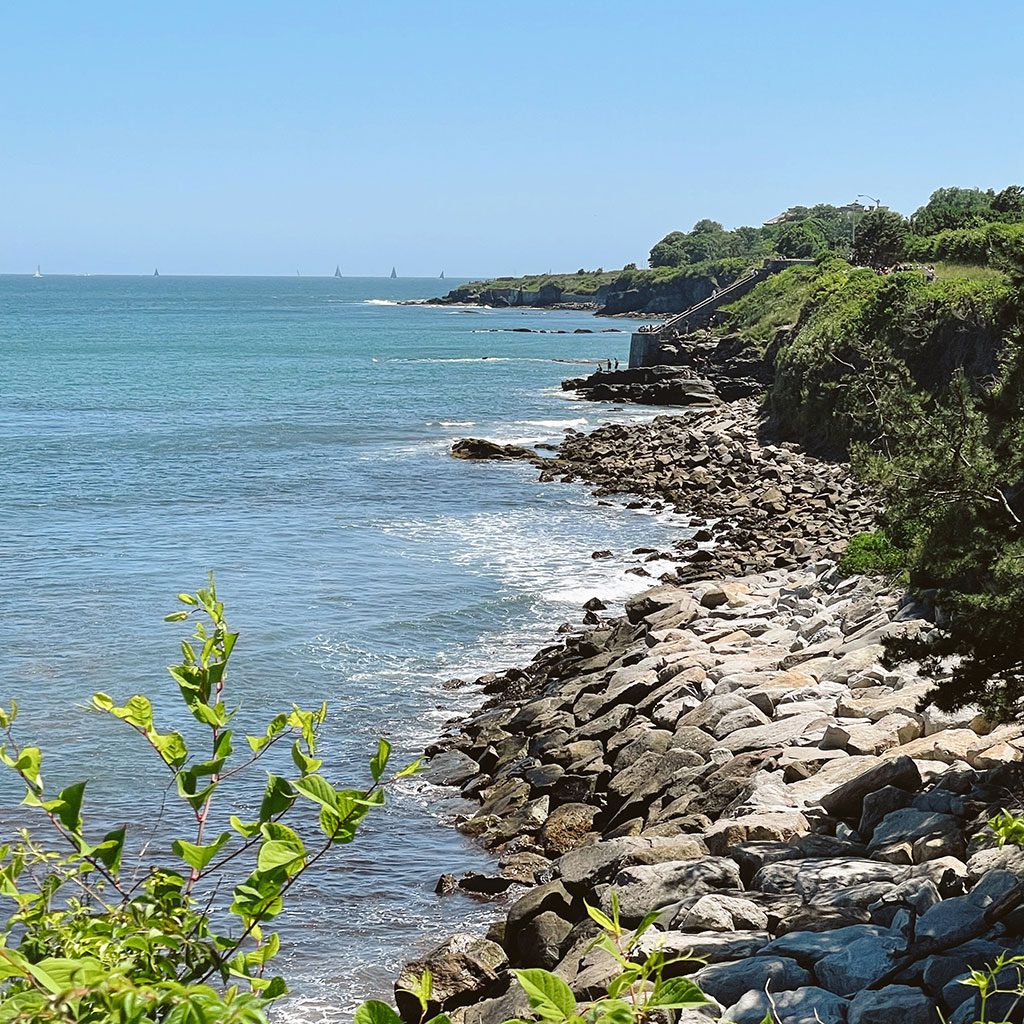 The Cliff Walk in Newport Rhode Island