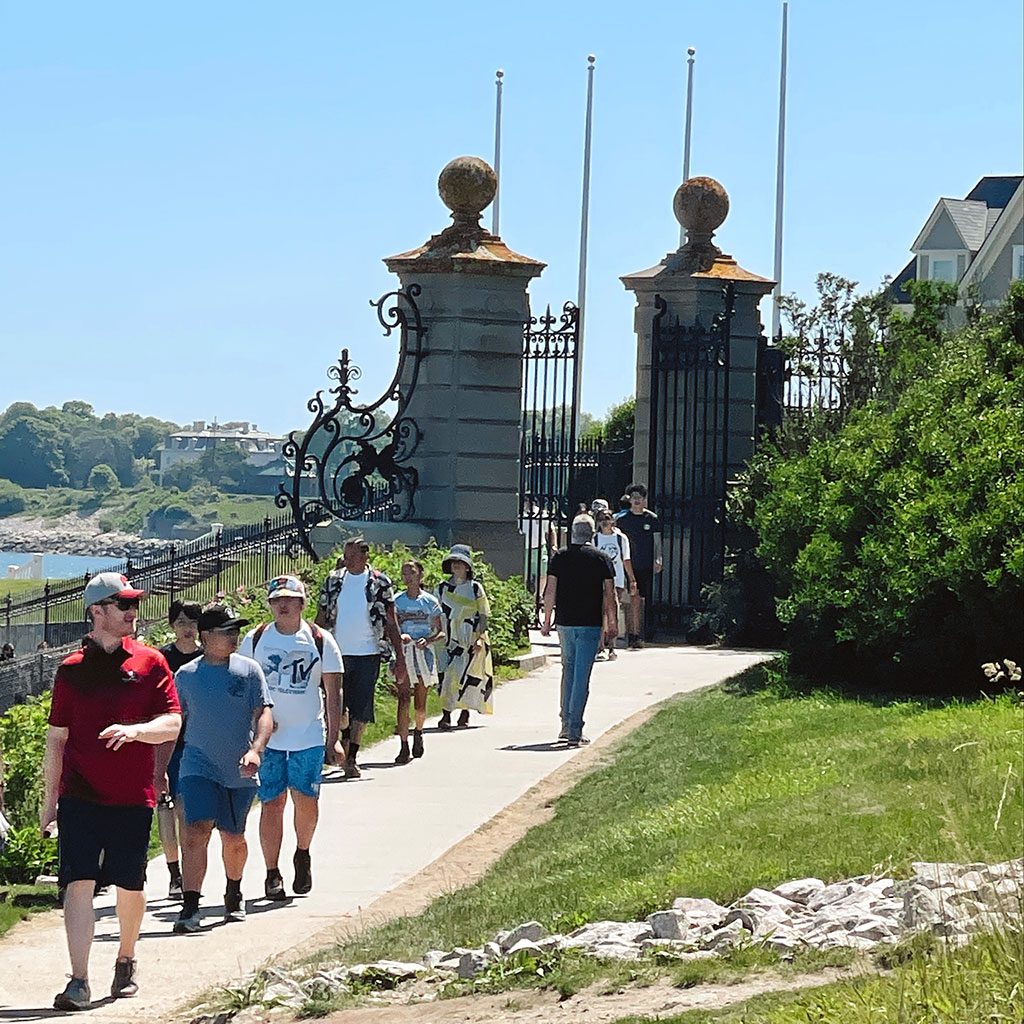 The Cliff Walk in Newport Rhode Island