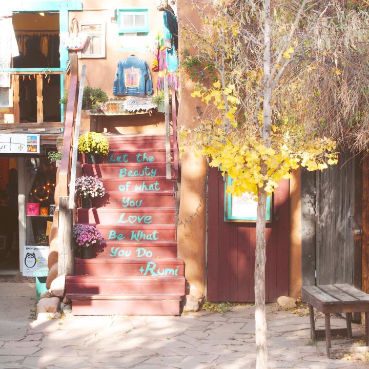 An art gallery and shop in Santa Fe.