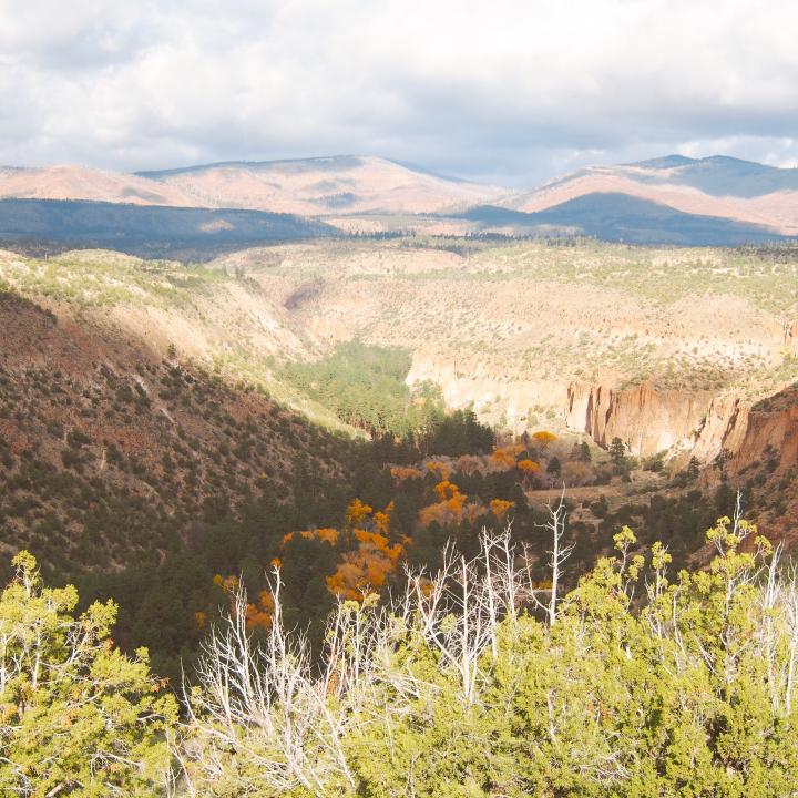 A view of the mountains in Santa Fe.