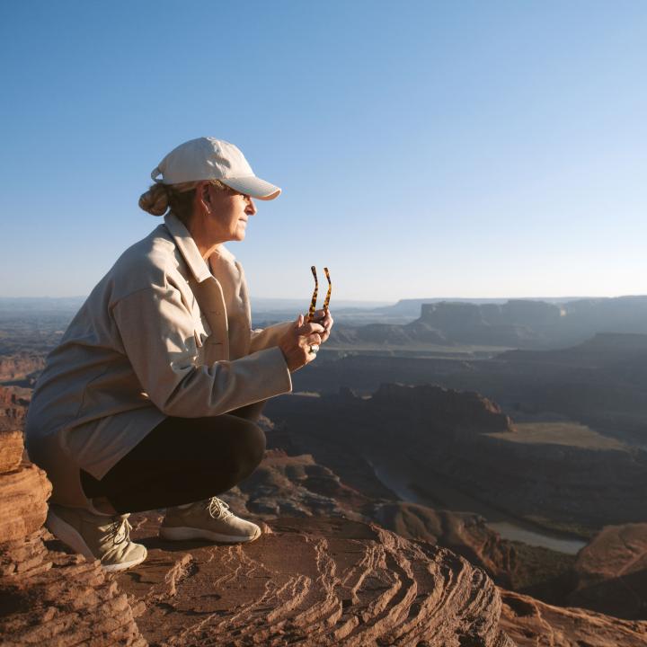 Carrie Green Zinn overlooking Dead Horse Point