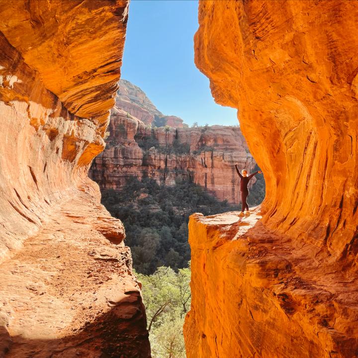 Carrie in the Subway Cave in Sedona