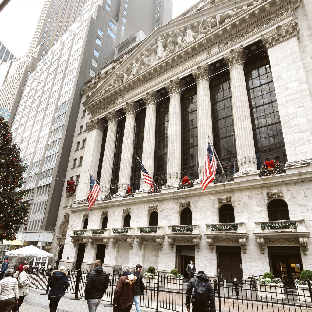 The New York Stock Exchange Building in New York City is free to see, but no public access is allowed inside