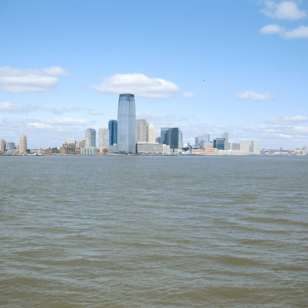 A view of the river from Battery Park in Lower Manhattan