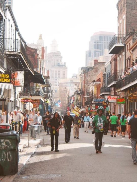 A view of Bourbon Street in New Orleans