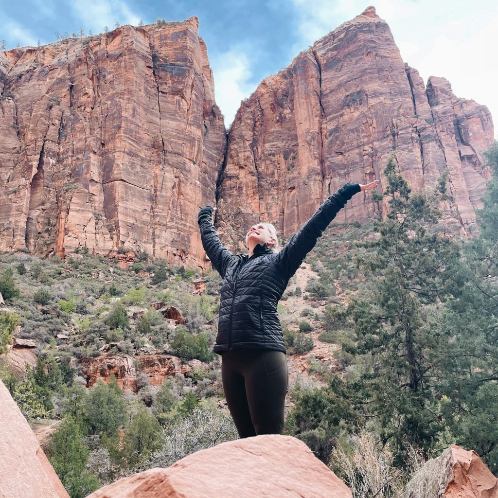 Carrie Green-Zinn in Zion National Park
