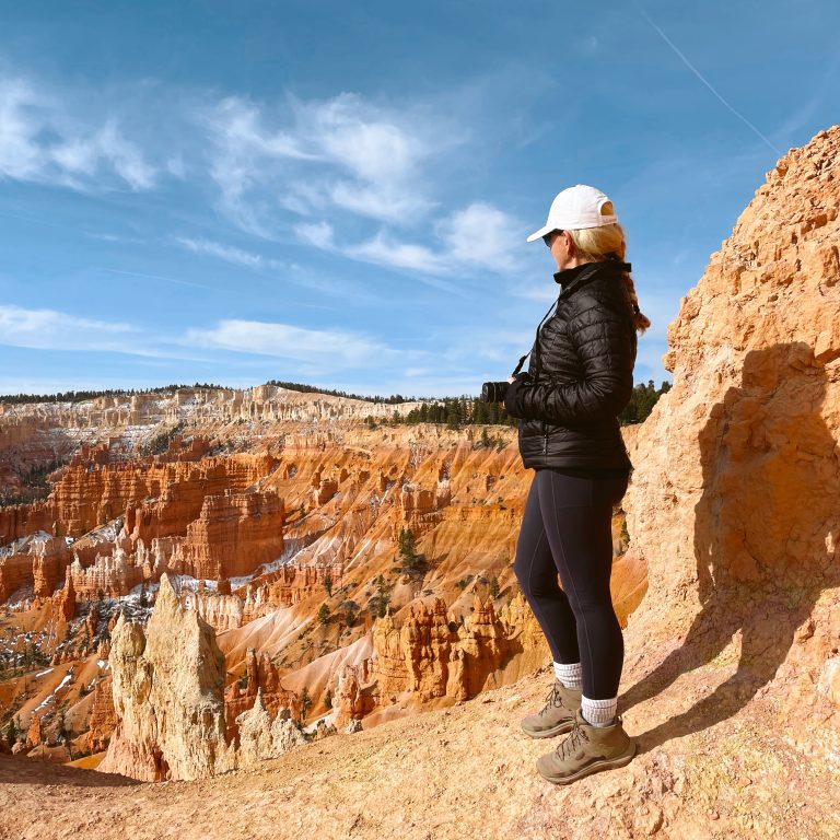 Carrie Green-Zinn overlooking the view at Bryce National Park.