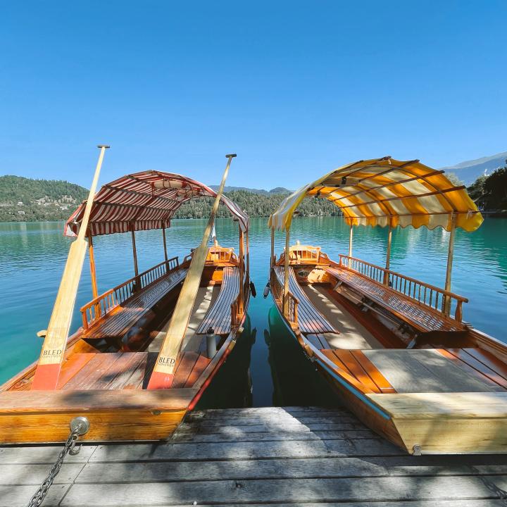 Pletna Boat in Lake Bled Slovenia