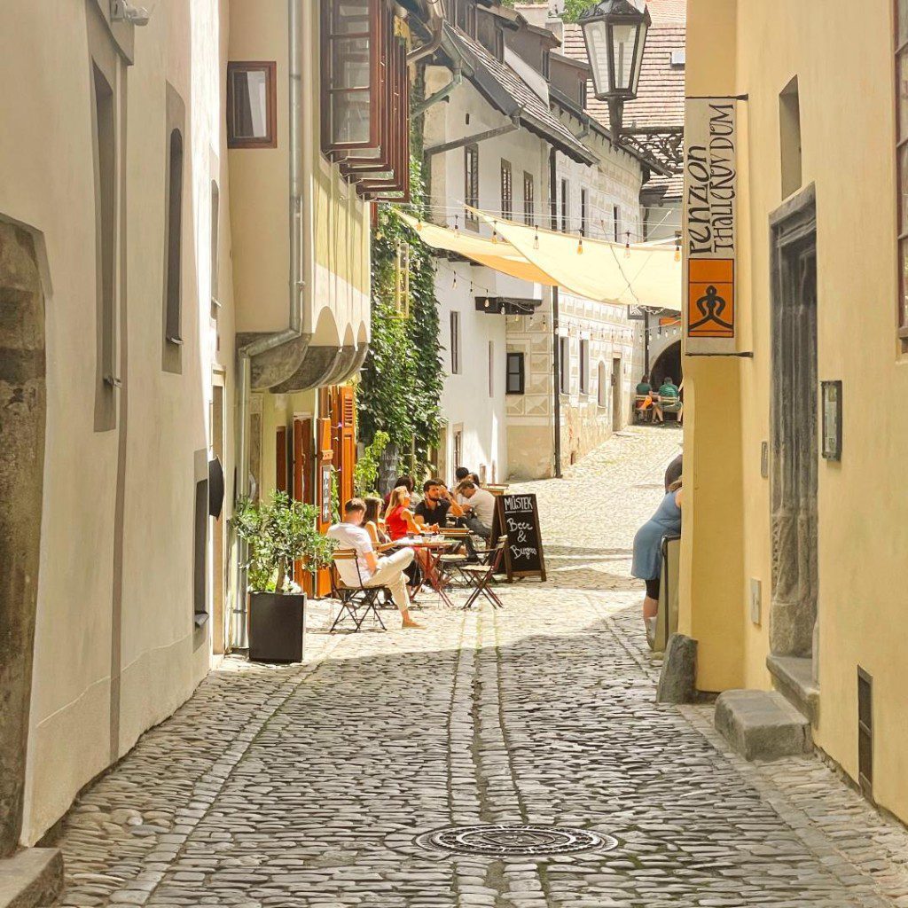 A lovely street view in Cesky Krumlov