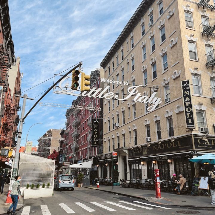 The entrance to Little Italy in NYC where the San Gerramo Festival is held