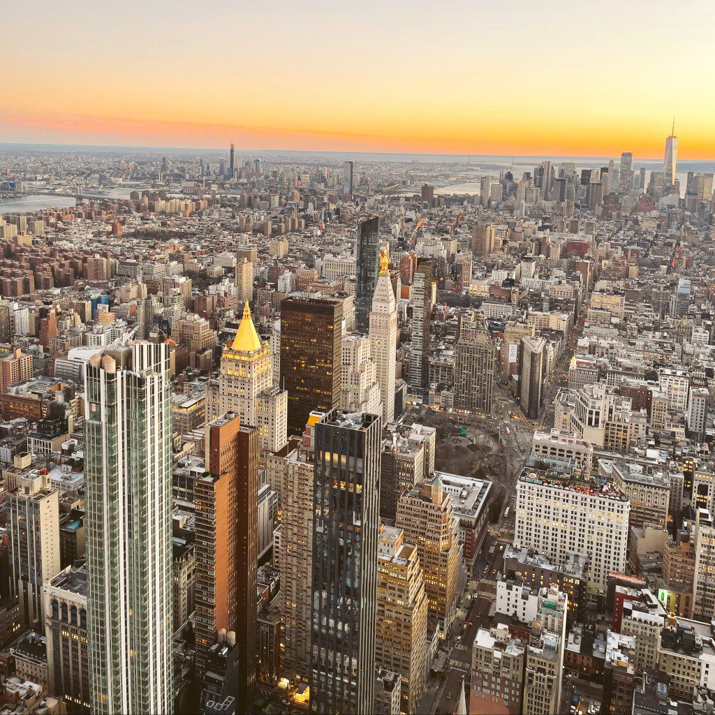 A view from the Empire State Building in NYC