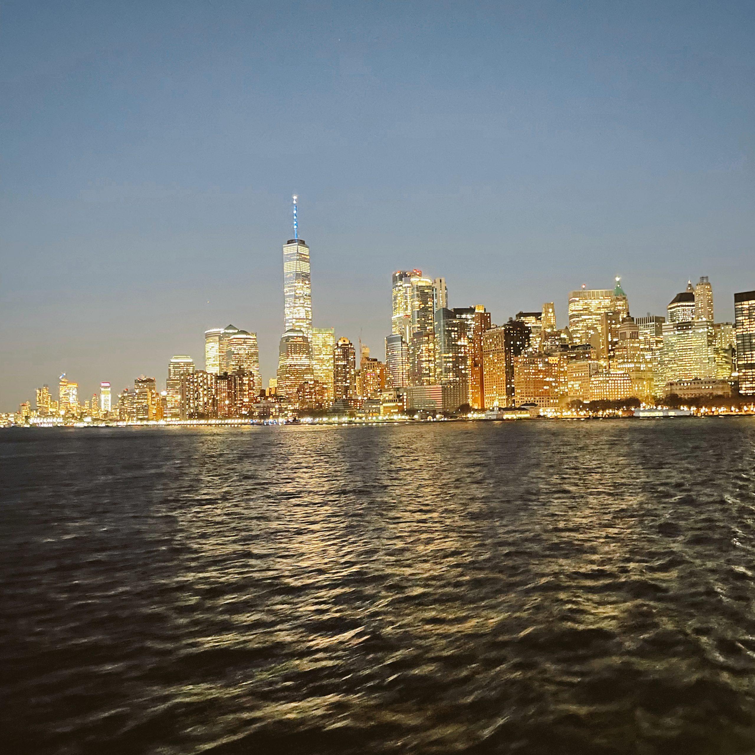 NYC skyline at night