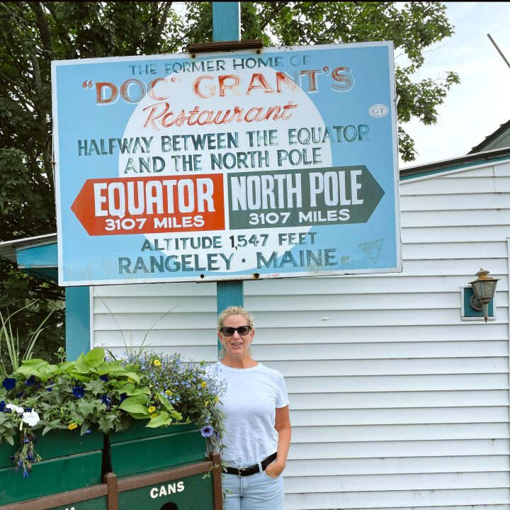 Half way between the equator and the north pole in Rangeley Maine