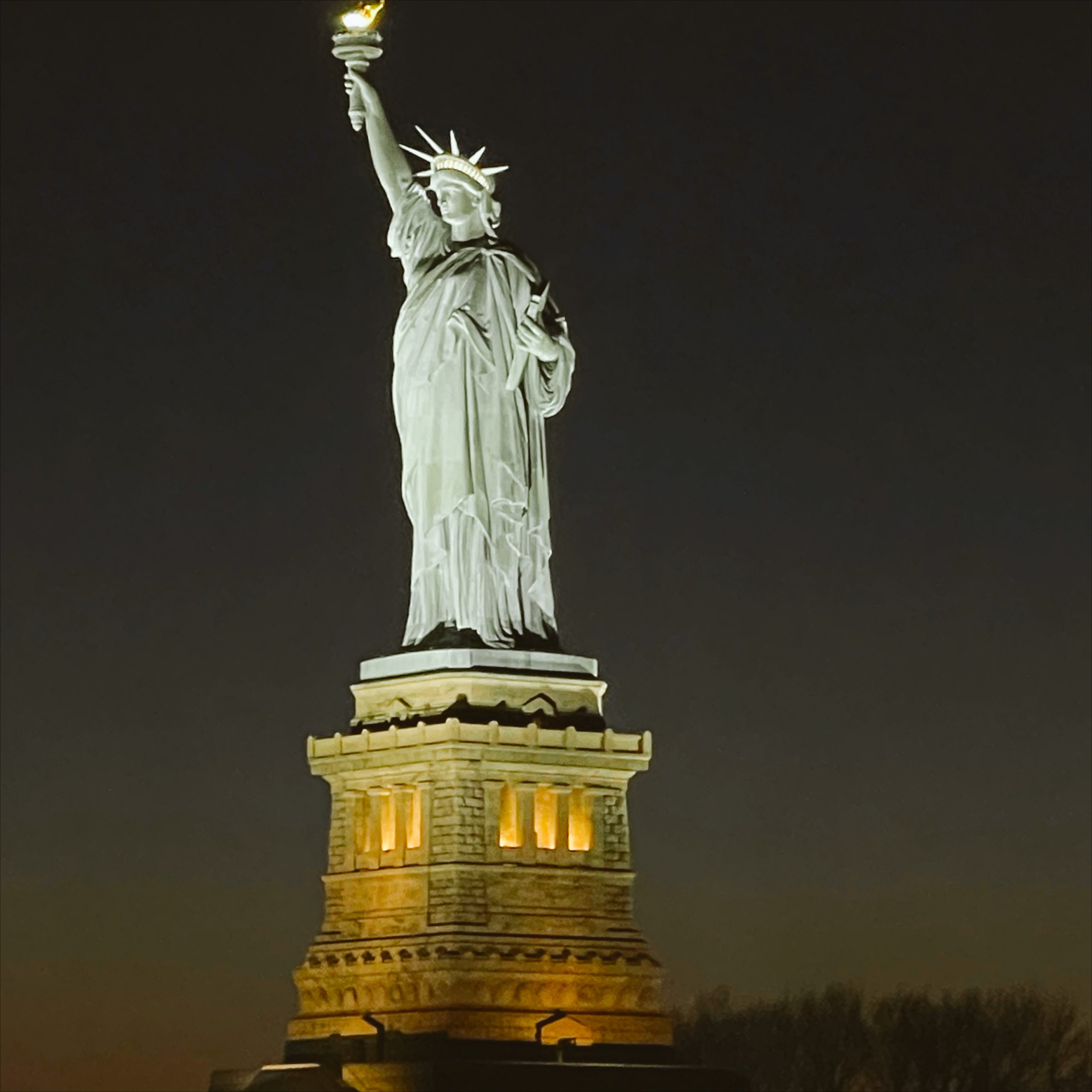 The Statue of Liberty at Night