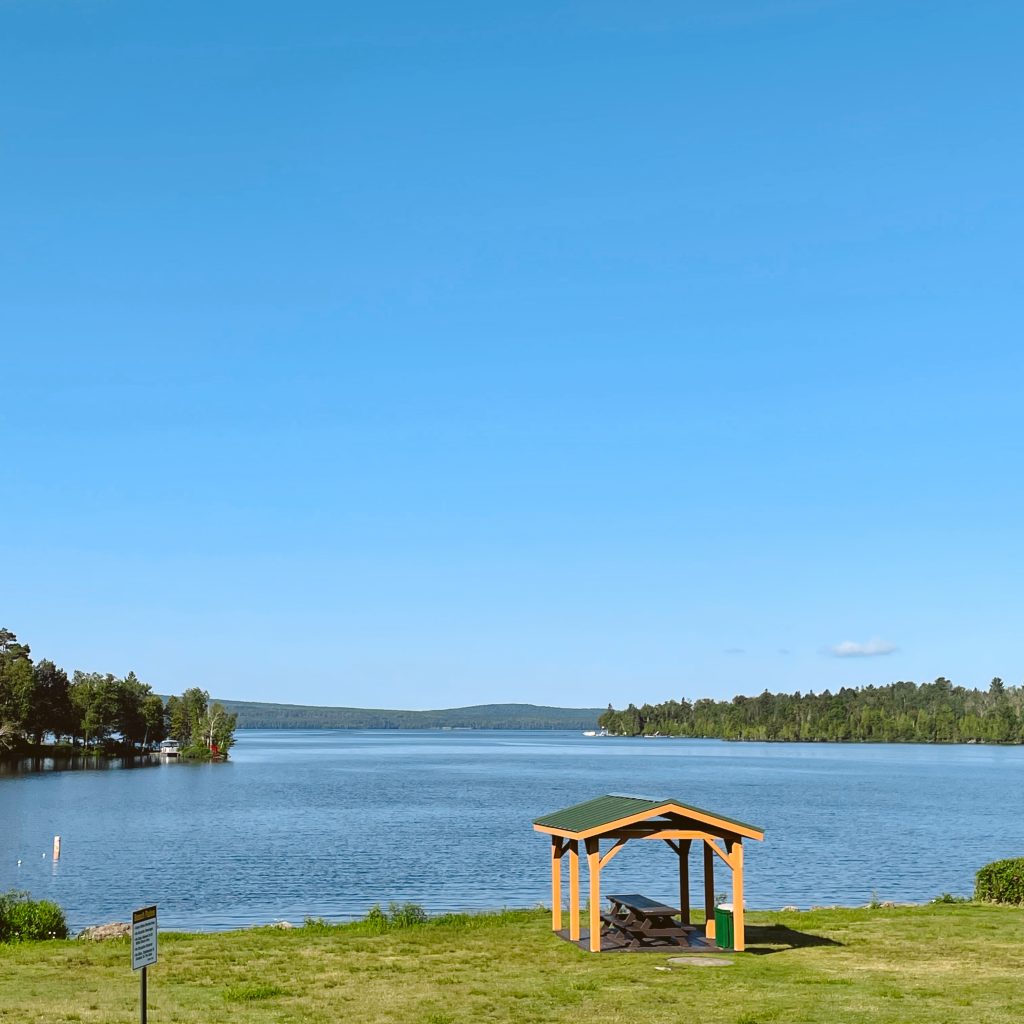 A view of Lakeside Park in Rangeley, Maine