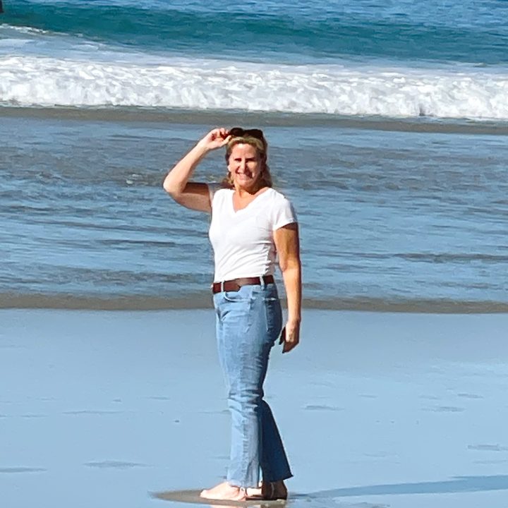 Carrie on the Carmel Beach