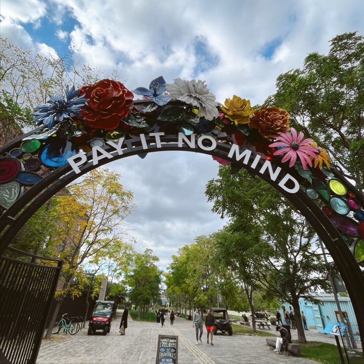 Entrance to the Williamsburg park in Brooklyn