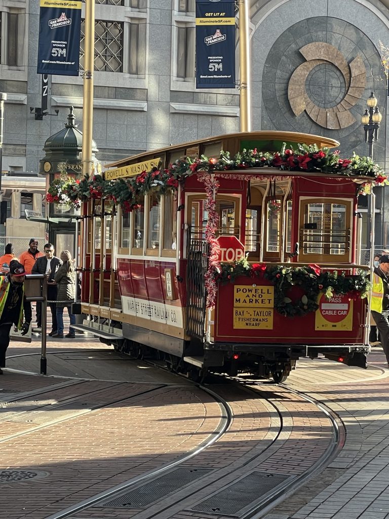San Francisco Christmas Cable Car