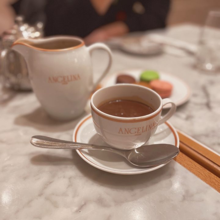 Hot cocoa at Angelina's in NYC.