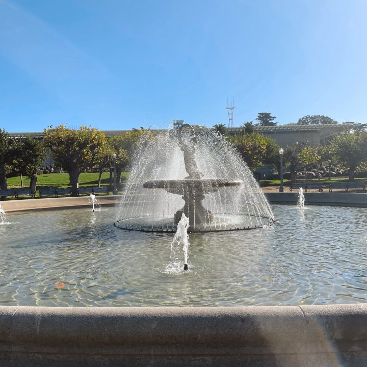 The fountain in the Music Concourse at Golden Gate Park