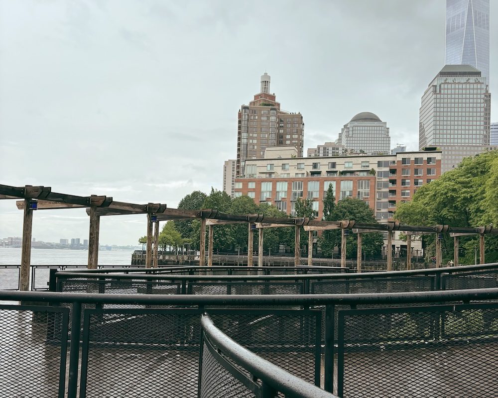 A view in Battery Park in Lower Manhattan