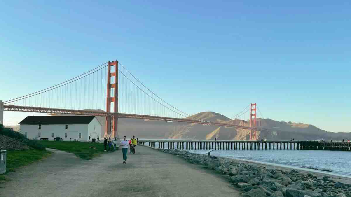 The Golden Gate Bridge view from Chrissy Field - a walk to do on 3 Days in San Francisco