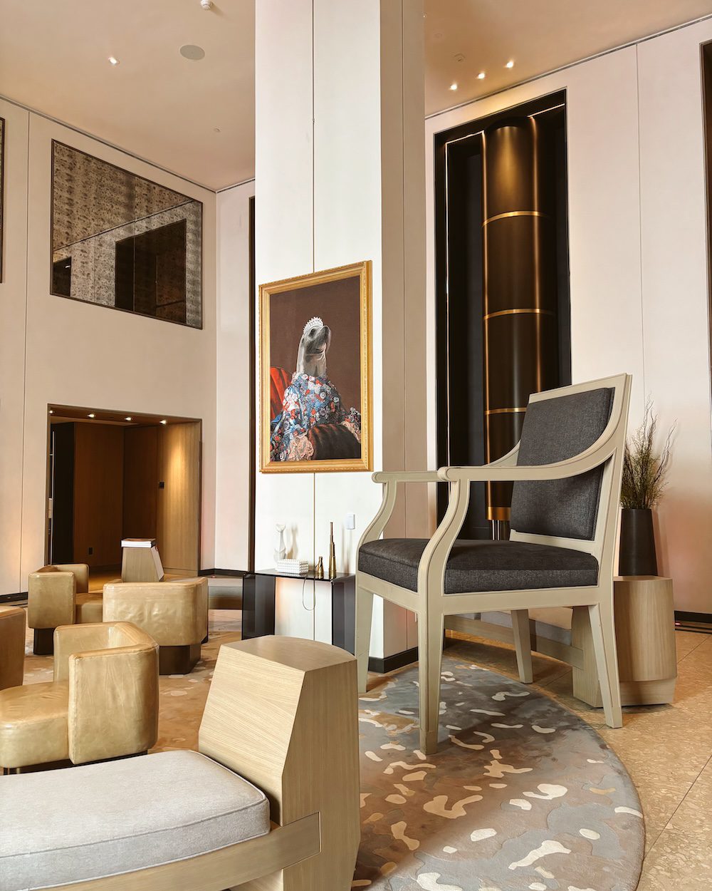 The lobby of the Clift Royal Sonesta Hotel in San Francisco