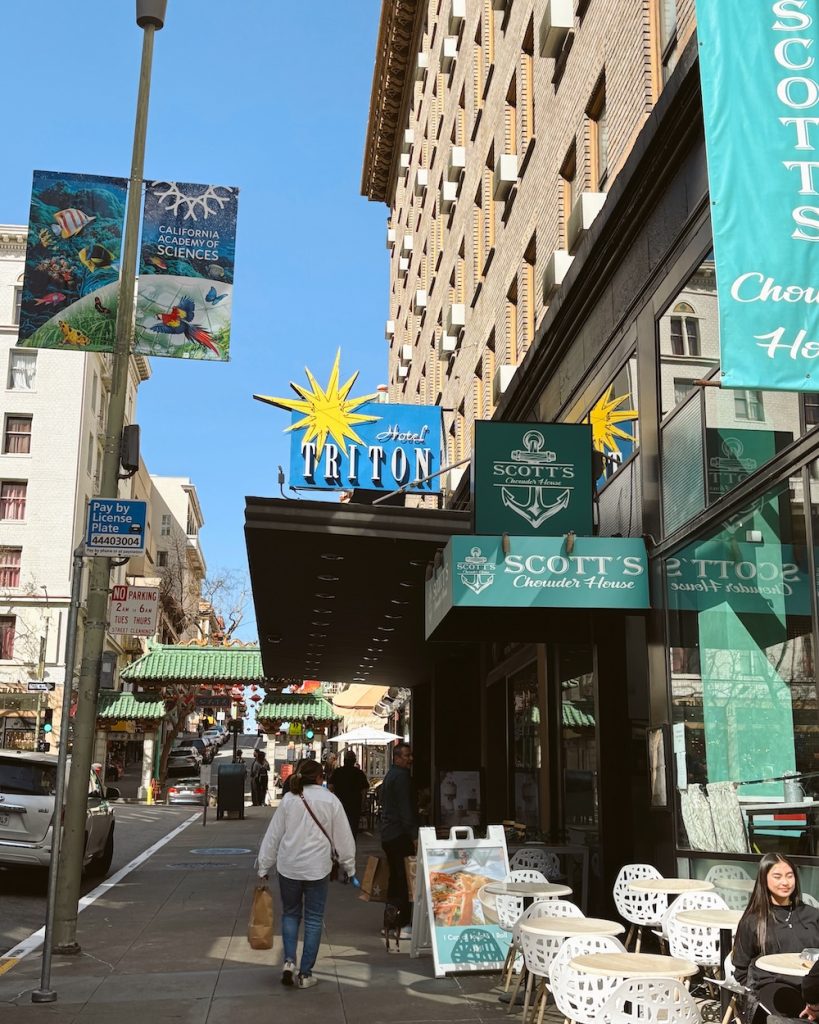 The Hotel Triton near the Dragons Gate of Chinatown is one of the safest hotels in San Francisco