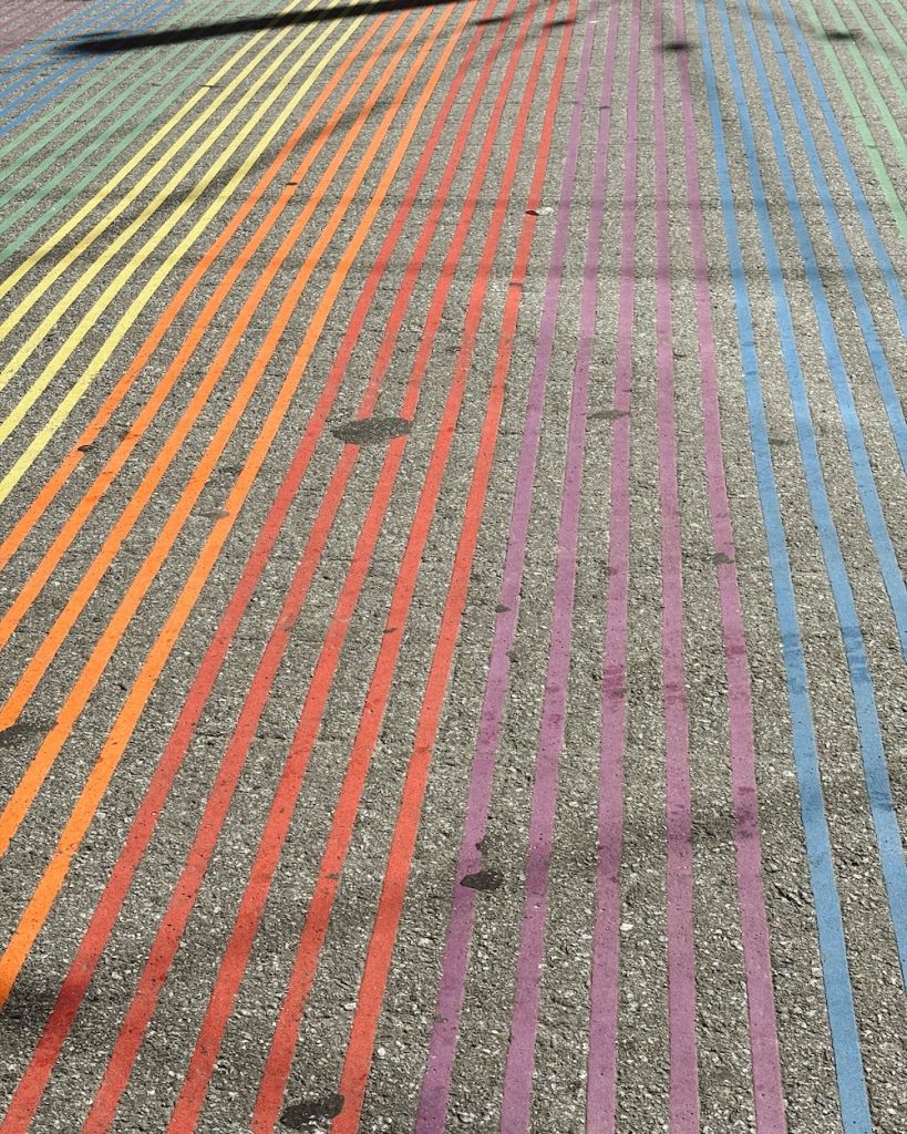 The rainbow crosswalk in San Francisco's Castro District