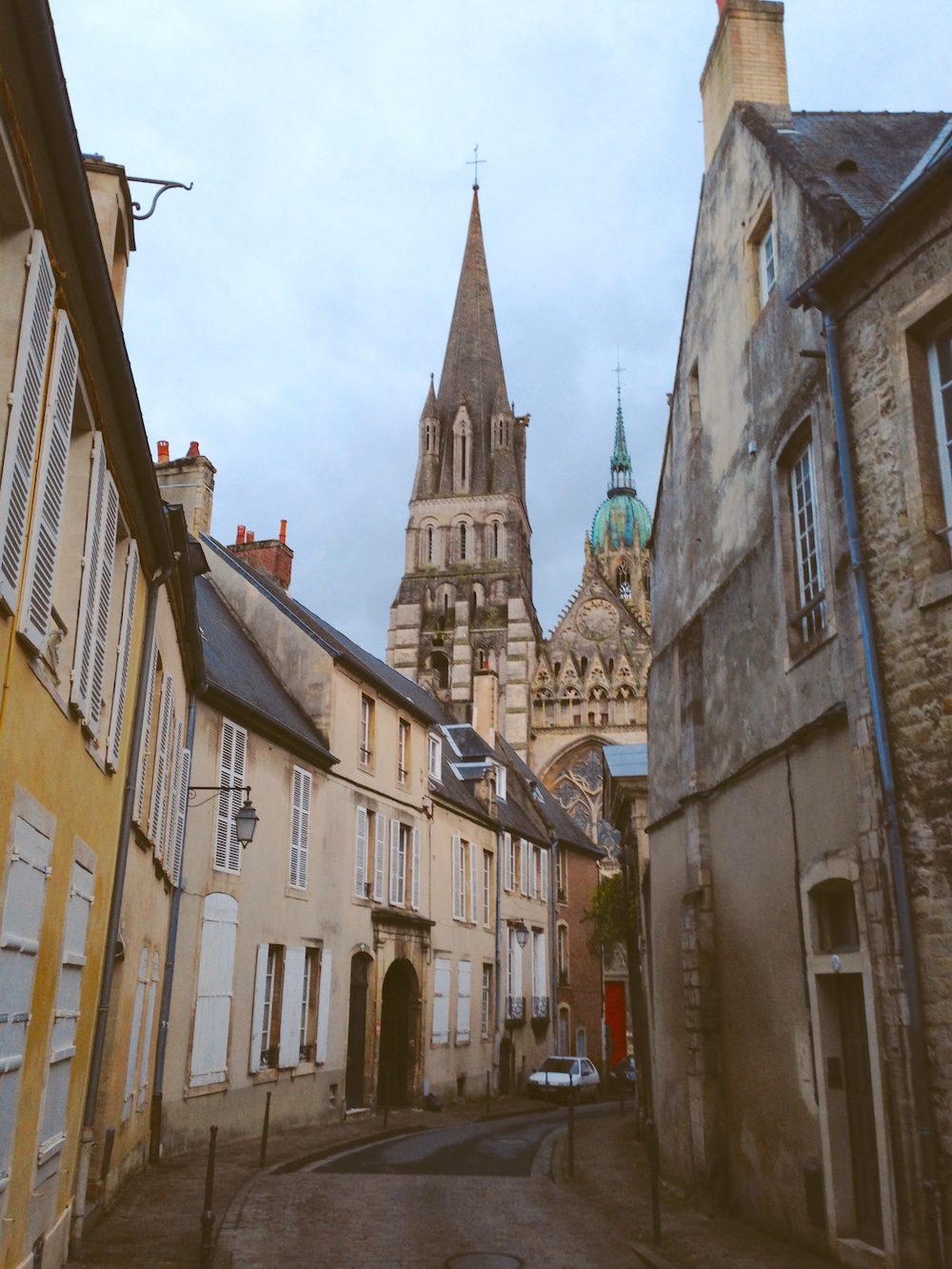 A street view in Bayeux, France which is a lovely hidden gem of Europe
