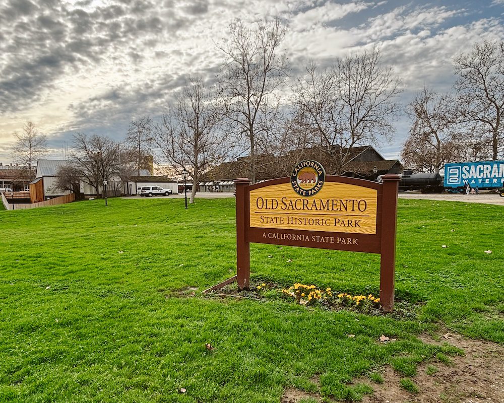 A view of the Old Sacramento Historic State Park is a reason why Old Sacramento is worth visiting