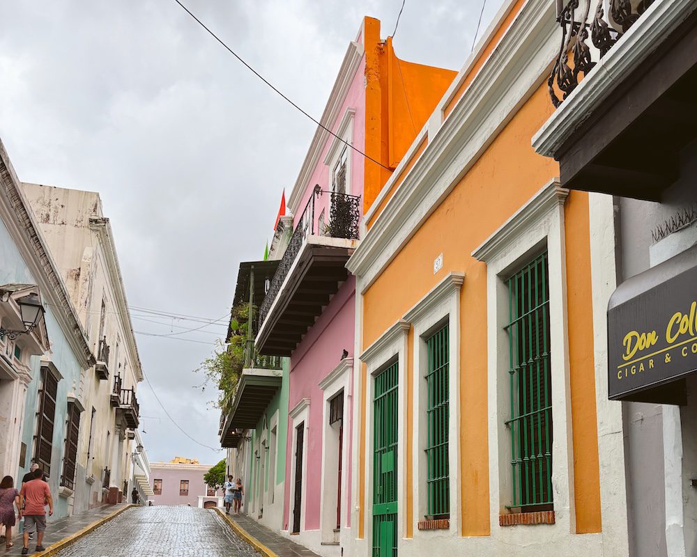 The colorful homes on the streets of Old San Juan are among the things to see there.