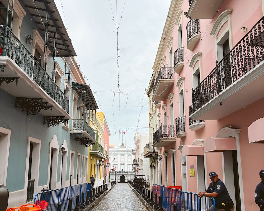 Fortaleza Street with the Governor's Mansion is one of the things to see in Old San Juan
