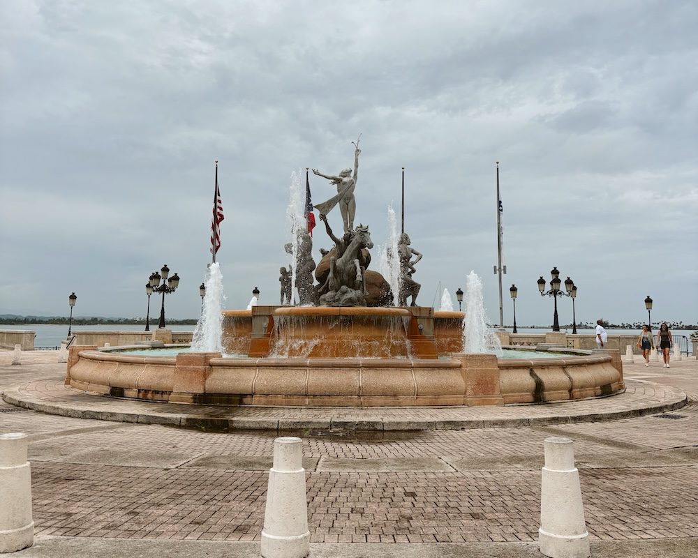 The Raíces Fountain at the Princess Promenade in Old San Juan