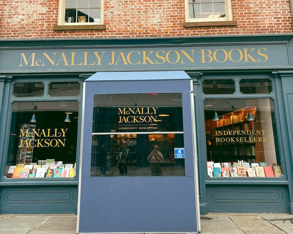 The entrance to the McNally Jackson Booksellers.
