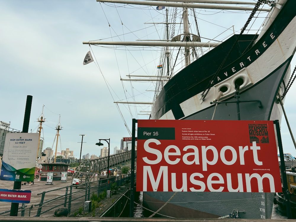 One of the tall ships available for cruises at South Street Seaport