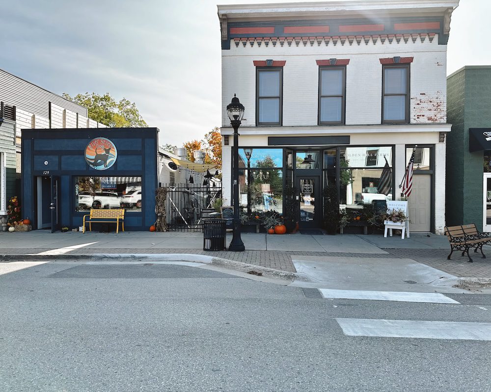 Shops in downtown Elk Rapids, Michigan