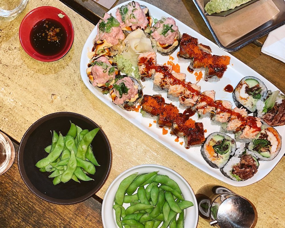 Sushi at MEW a Japanese restaurant near the Empire State Building in NYC