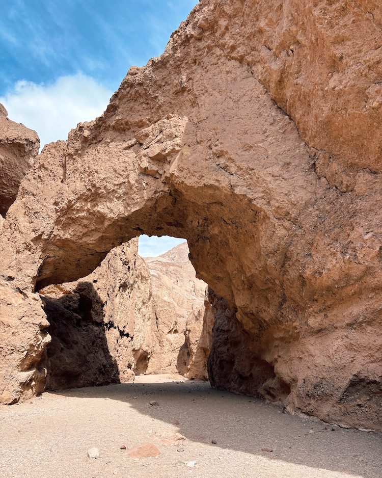 The Natural Bridge in Death Valley National Park is on your Death Valley Itinerary