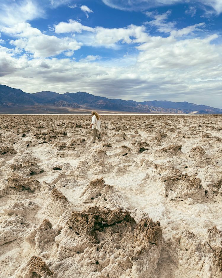 Carrie Green-Zinn on the Devil's Golf Course in Death Valley National Park