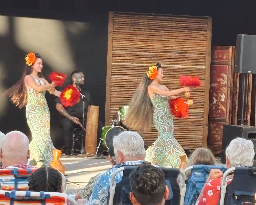 Hula Dancers at the South Maui Gardens Hula Show in Wailea, Maui