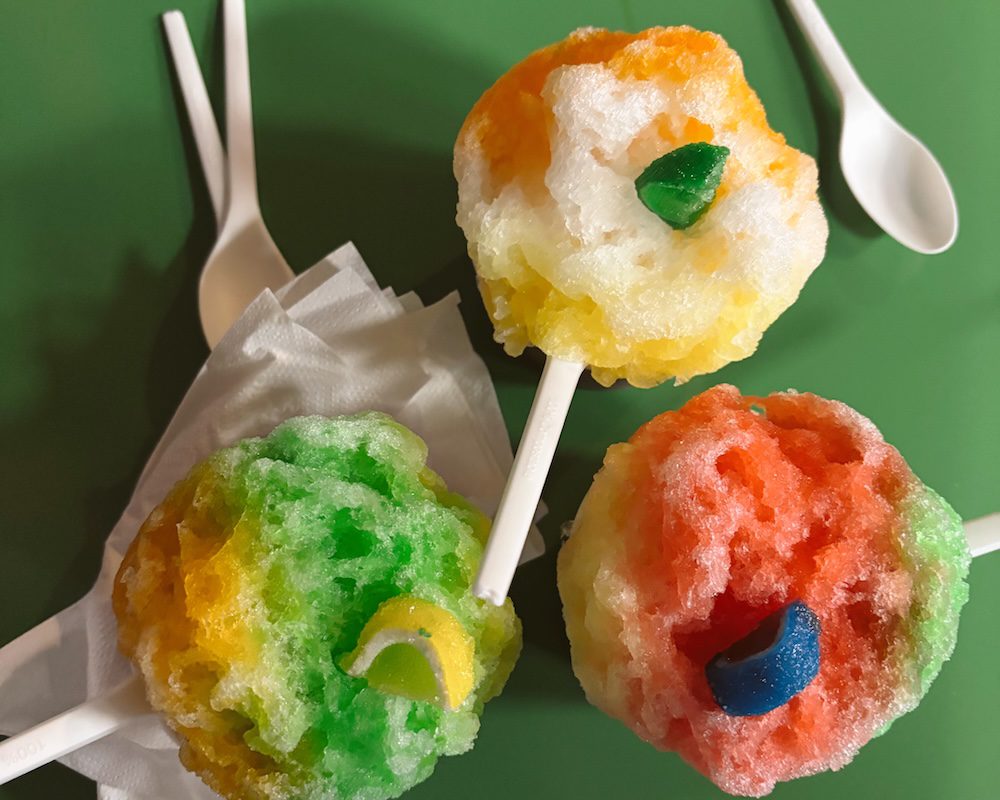 Colorful Shave Ice in Maui, HI