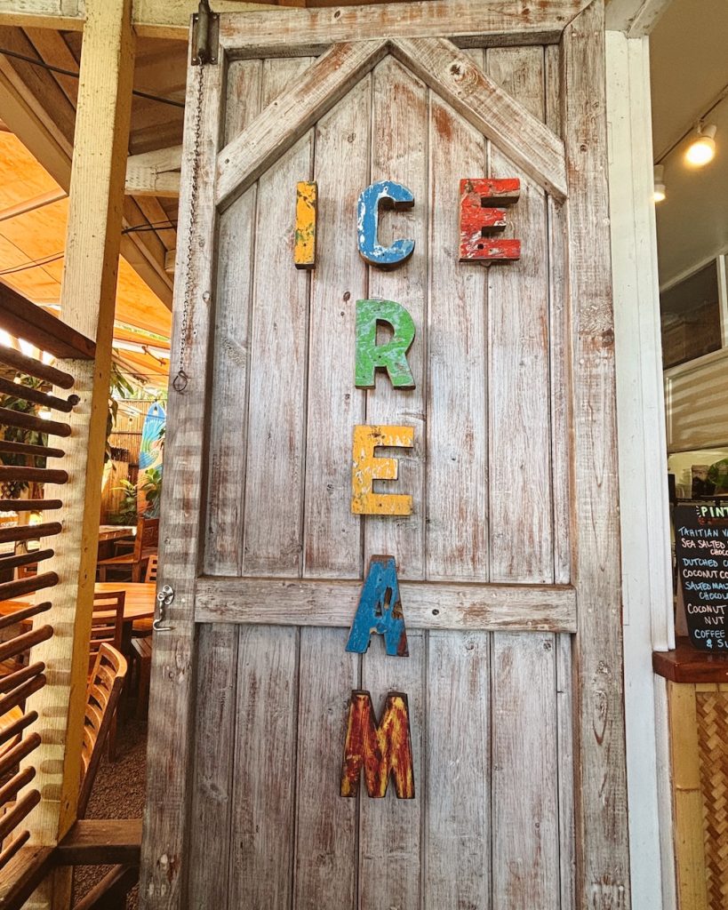 Ice Cream shop in Paia, Maui