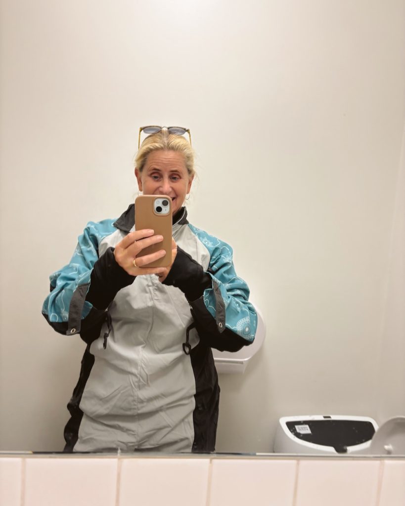 Carrie Green-Zinn suiting up for the BridgeClimb Sydney