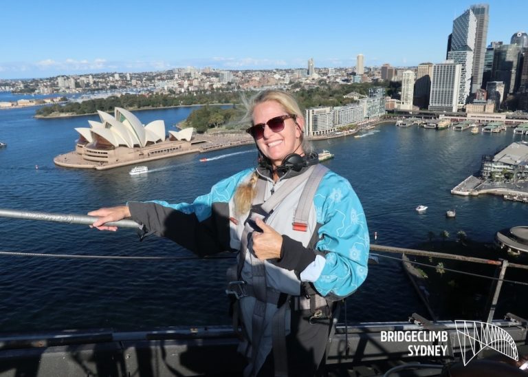 Carrie Green-Zinn on the Sydney Harbor Bridge