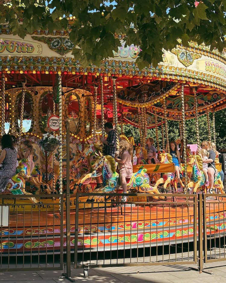 A carousel on the South Bank of London.