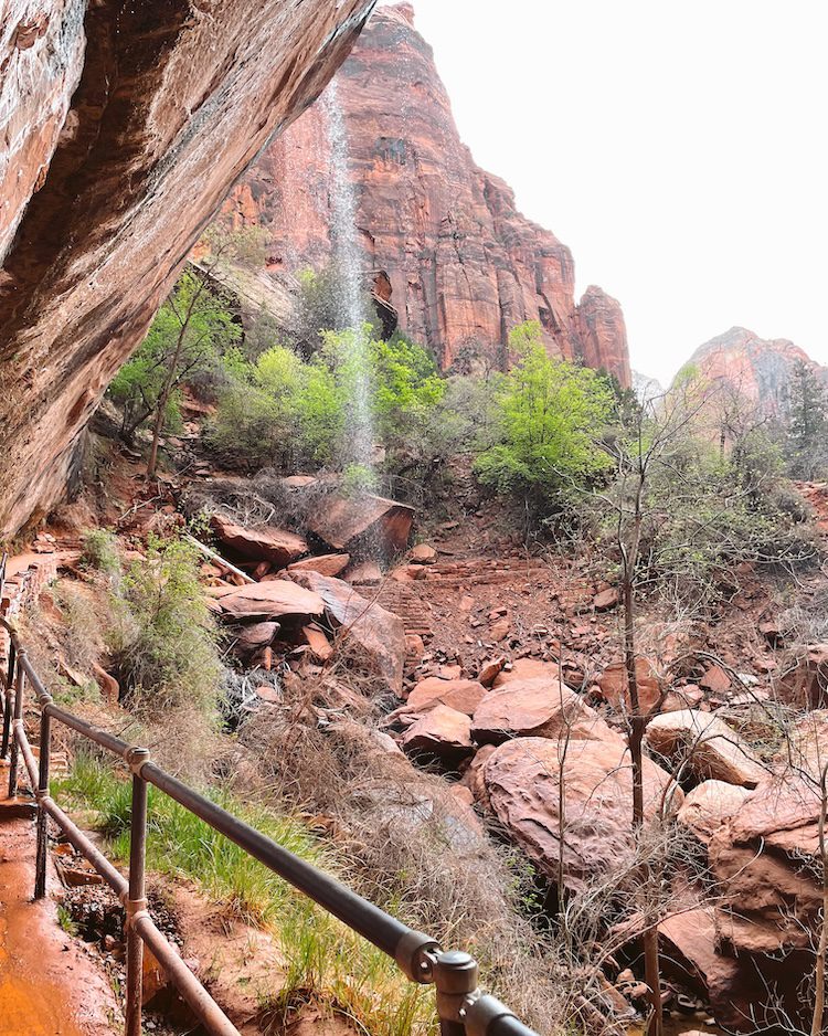 Waterfalls along the Emerald Pool Trail in Zion National Park