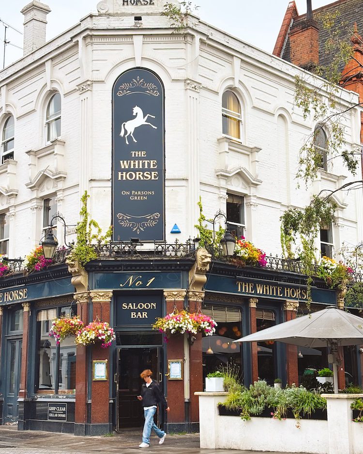 A restaurant in London called The White Horse.